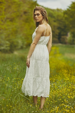 $Robe midi Rose - Blanc