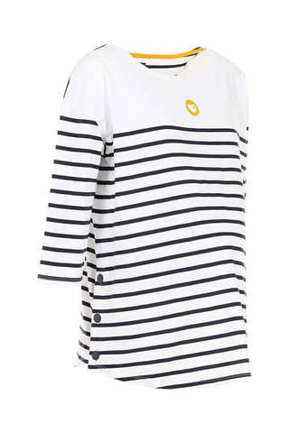 $T-shirt Matma - Blanc et bleu marine - Terre de Marins