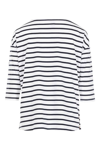 $T-shirt Matma - Blanc et bleu marine - Terre de Marins