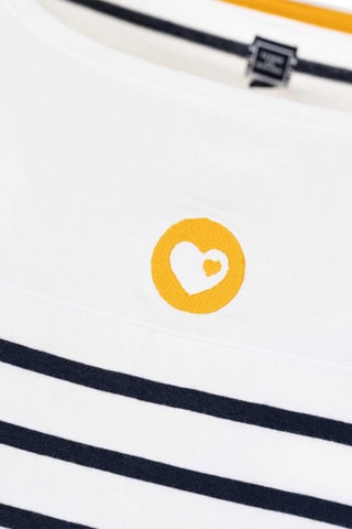 $T-shirt Matma - Blanc et bleu marine - Terre de Marins