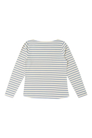 $T-shirt Ecofel - Ecru et bleu - Terre de Marins