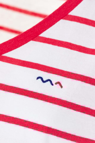 $T-shirt Palava - Blanc et rouge - Terre de Marins