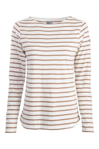 $T-shirt Epacage - Beige et blanc - Elle est où la Mer
