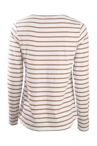 $T-shirt Epacage - Beige et blanc - Elle est où la Mer