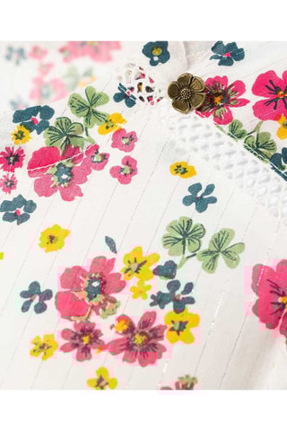 $Blouse Badiane - Blanc et rose 