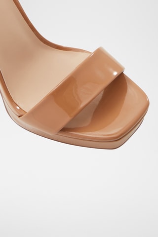 $Sandales à talons vernies Priyah - Marron