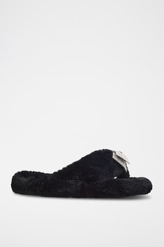 $Pantoufles fourrées Bowpouf - Noir
