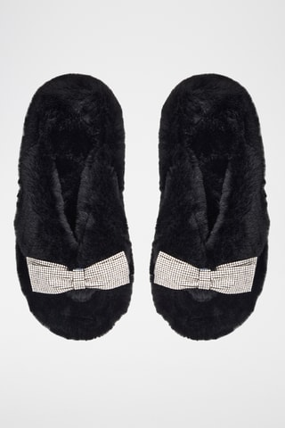 $Pantoufles fourrées Bowpouf - Noir