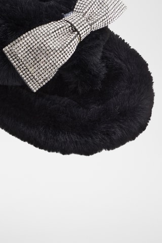 $Pantoufles fourrées Bowpouf - Noir