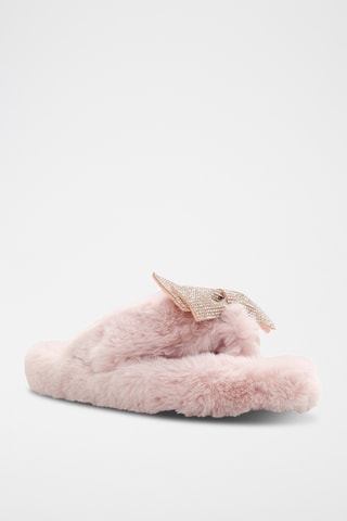 $Pantoufles fourrées Bowpouf - Rose