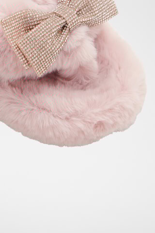 $Pantoufles fourrées Bowpouf - Rose