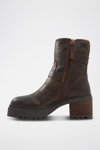 $Bottines plateformes en cuir Palomina - Marron
