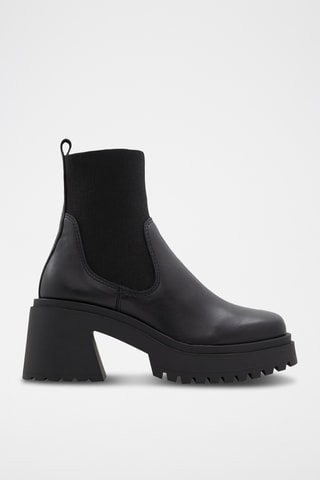 $Bottines Chelsea en cuir Galoan - Noir
