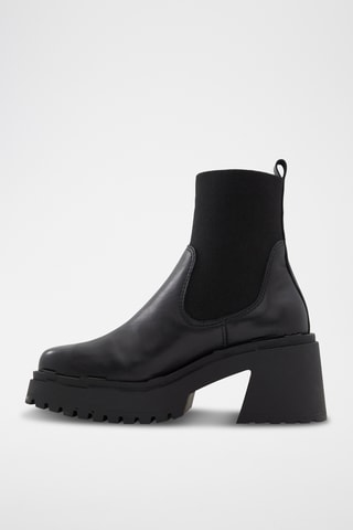 $Bottines Chelsea en cuir Galoan - Noir