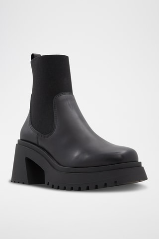 $Bottines Chelsea en cuir Galoan - Noir