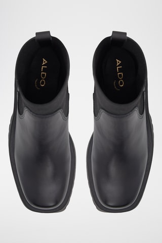 $Bottines Chelsea en cuir Galoan - Noir