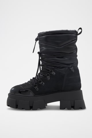$Bottines plateformes en cuir Nordica - Noir
