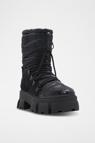 $Bottines plateformes en cuir Nordica - Noir