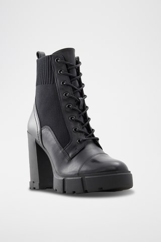 $Bottines en cuir Rebel - Noir