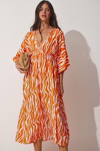 $Robe longue - Orange