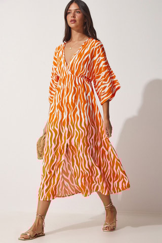 $Robe longue - Orange