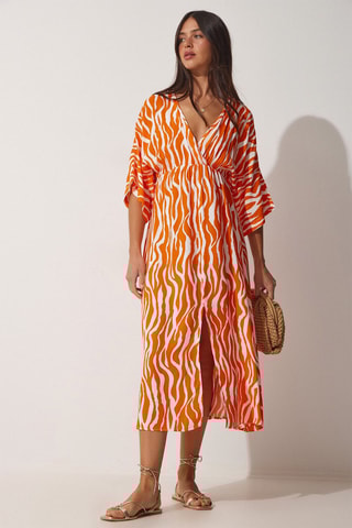 $Robe longue - Orange