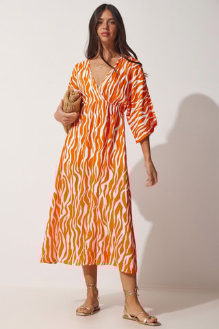 $Robe longue - Orange