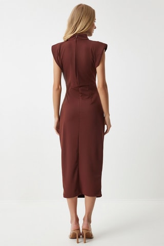 $Robe fourreau - Marron