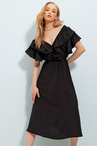 $Robe midi - Noir