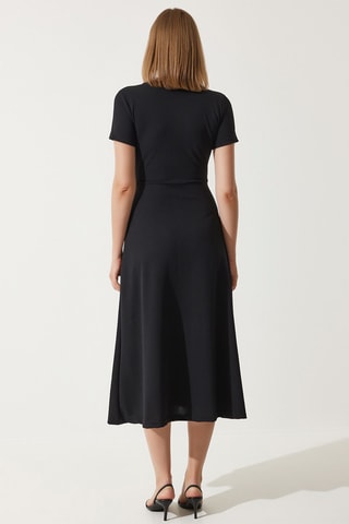 $Robe portefeuille - Noir