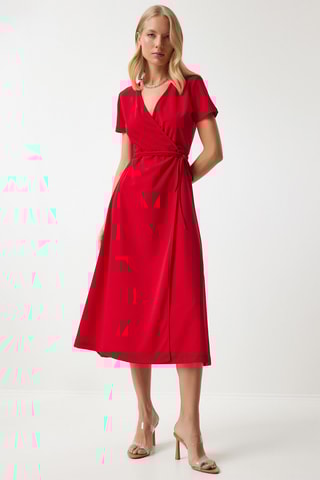 $Robe portefeuille - Rouge