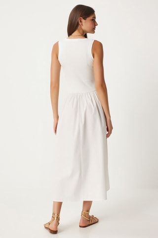 $Robe midi - Blanc