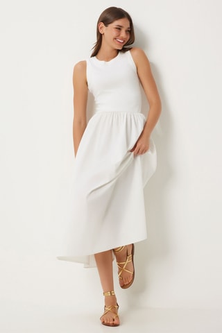 $Robe midi - Blanc