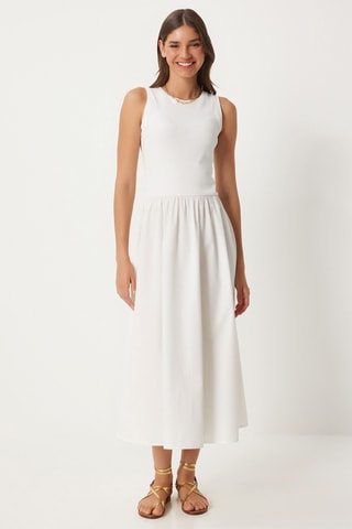 $Robe midi - Blanc