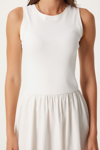 $Robe midi - Blanc