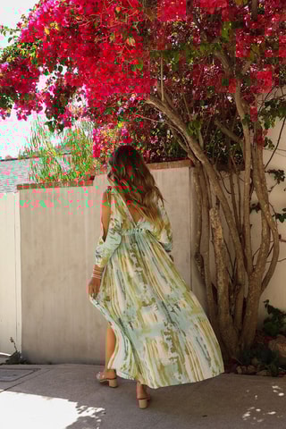 $Robe longue Vert et ciel