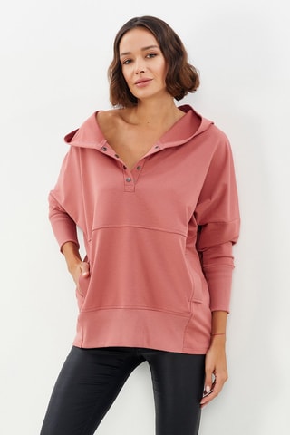 $Sweat à capuche Rose