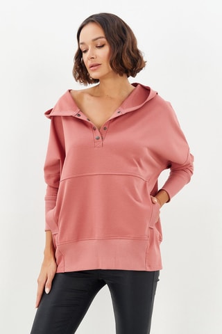 $Sweat à capuche Rose