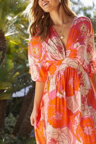 $Robe longue - Corail