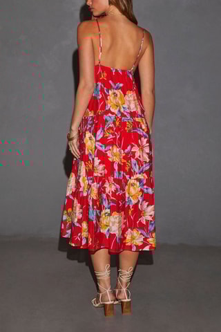 $Robe midi - Rouge