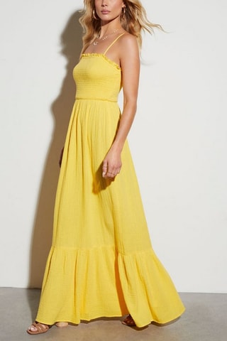 $Robe longue - Jaune
