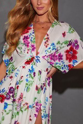 $Robe midi - Ecru