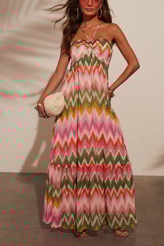 $Robe longue - Rose