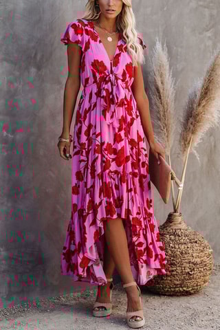 $Robe longue - Rose