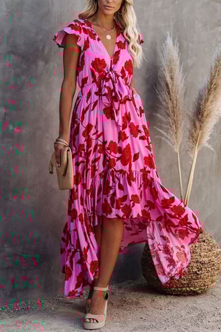 $Robe longue - Rose