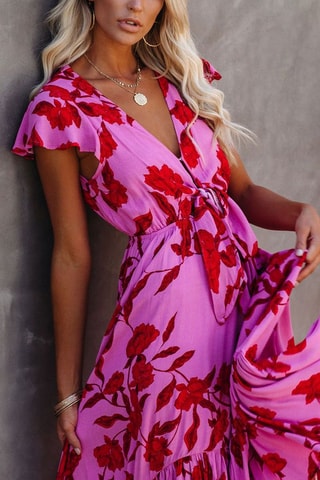 $Robe longue - Rose