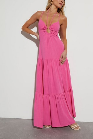 $Robe longue - Rose