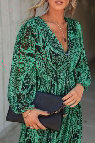 $Robe longue Vert