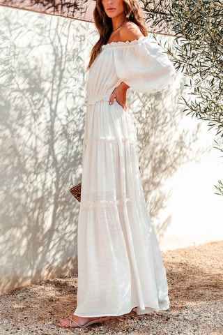 $Robe longue - Ecru