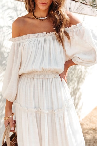 $Robe longue - Ecru